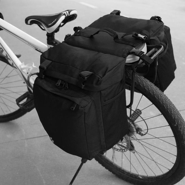 SAHOO Bicycle Rear Rack Luggage Pack Bike Back Seat Double Side Pannier Bag Bike Pannier Travel Luggage Carrier MTB