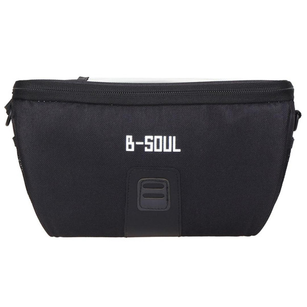 B-SOUL Black Bicycle Bike Handlebar Bag Front Tube Pocket Shoulder Pack Outdoor