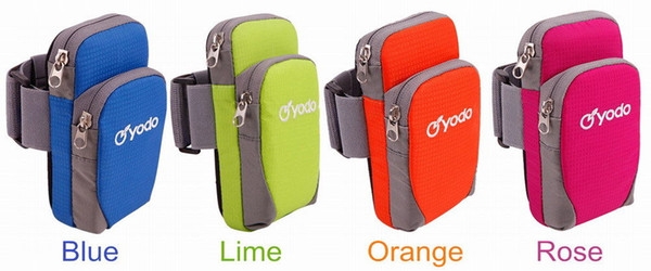 50PCS YODO Sports Running Jogging Gym Armband Arm Band Holder Bag For Mobile Phones 4 Colors DHL Shipping