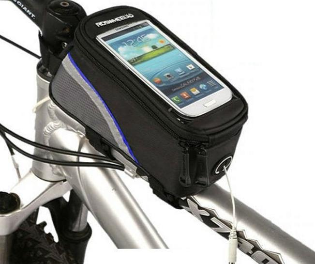 Free Shipping New Waterproof Bicycle Phone Bag Bicycle Frame Pannier Front Tube Bag For 4.2 inch Cell Phone Bicycle Accessories