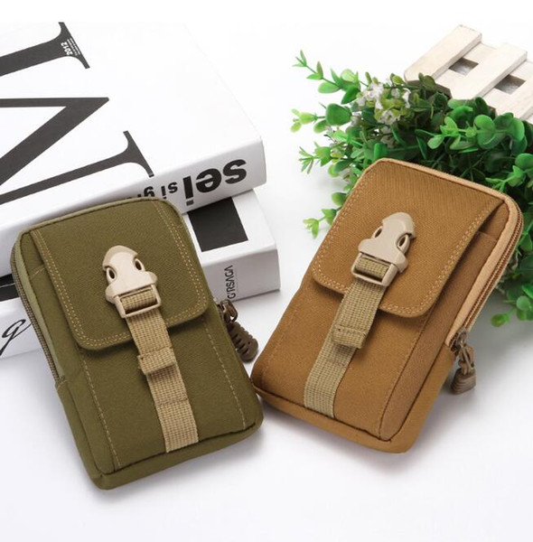 Tactical Molle Waist Bags Men's Outdoor Sport Casual Waist Pack Purse Canvas Mobile Phone Case for iphone