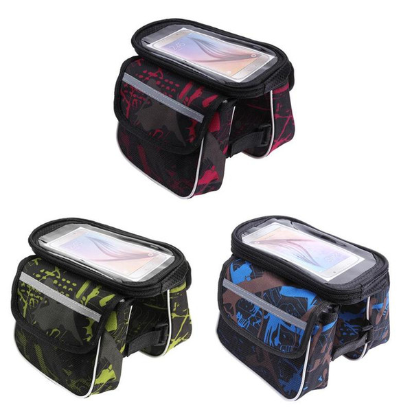 MTB Bicycle Top Tube Bag Touch Screen Mountain Bike Front Frame Phone Bag