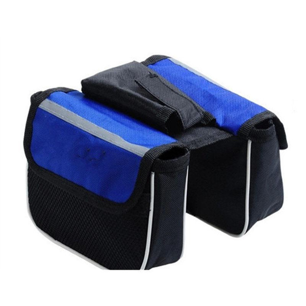 Road Bike Bag Upper Tube Frame Mount Pannier Phone Camera Storage Bag Double Side Pouch Cycling Bike Bicycle Accessories