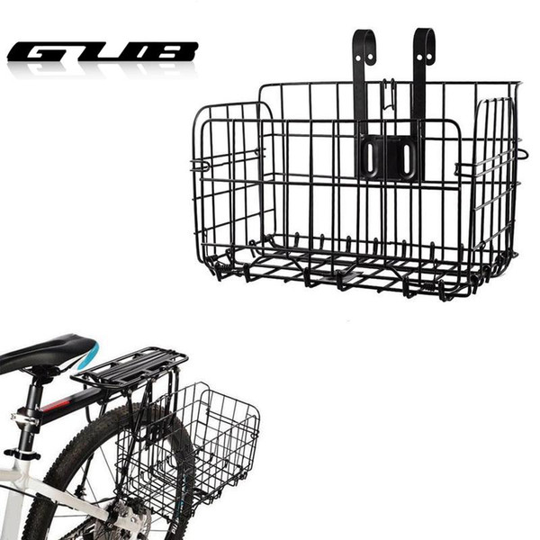 Road MTB Cycling Front Rear Foldable Handlebar Basket Box Bike Bicycle Bicicleta Firm Classic Folding Pannier Iron Steel NJU9799