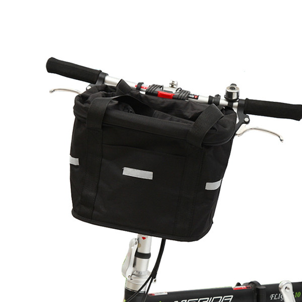 Front Tube Bike Bag with Lid Handlebar Basket Pack Cycling Carrying Holder Bicycle Front Frame Pannier Riding Baggage Bag