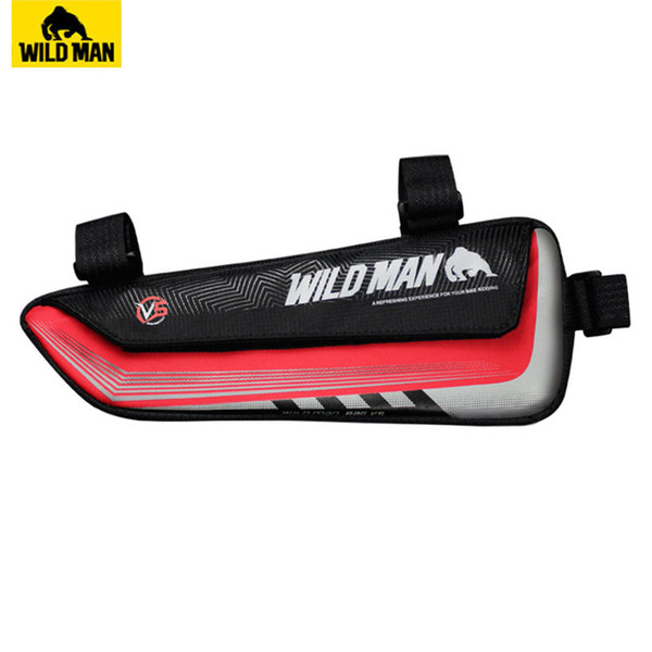 WILD MAN Road Bicycle Bag Rainproof Top Tube Bike Triangle Bag 1L Reflective Repair Tool Cycling Accessories