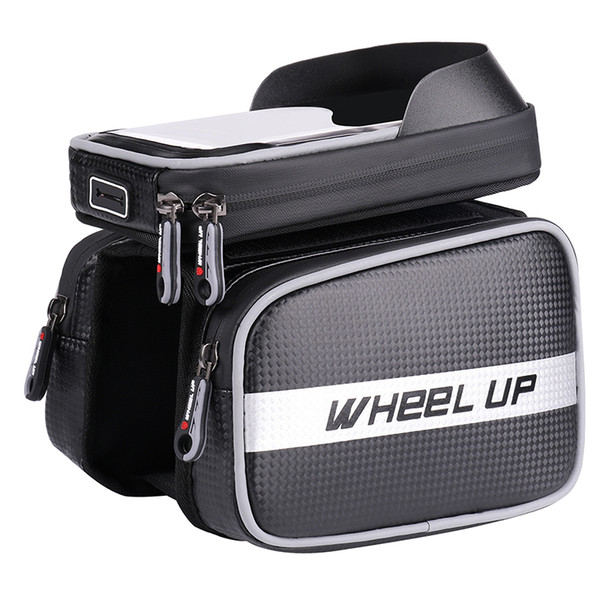 Wheel Up Bike Bicycle Cycling Frame Front Tube Waterproof Bag With 6.2 Inches Touchscreen Phone Holder Bag Bike Accessories