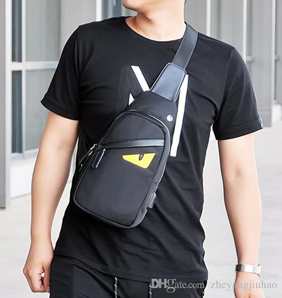 2019 New men oxford eye Crossbody messenger bags chest pack mens fashion travel casual phone bust purses black/grey/camouflage black