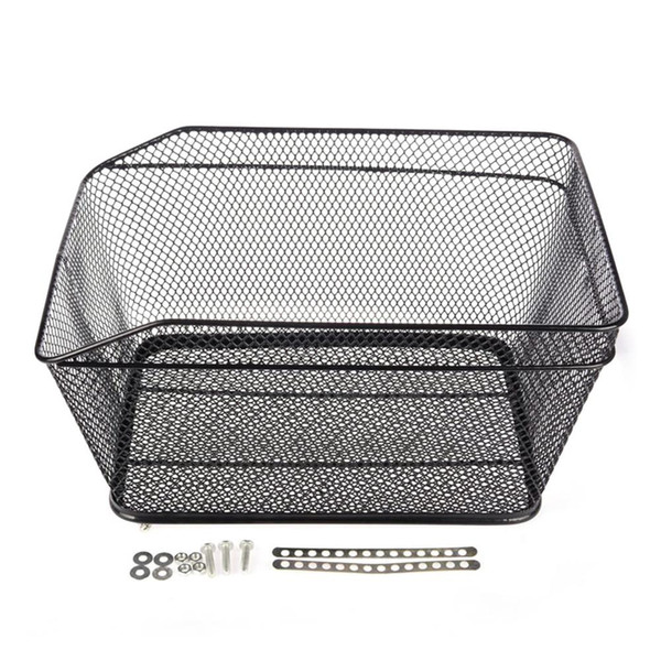 1 Piece of Outdoor Bicycle Iron Basket Easy Quick Mount Large Capacity Bicycle Reinforcement Net Basket Durable Bike Accessories