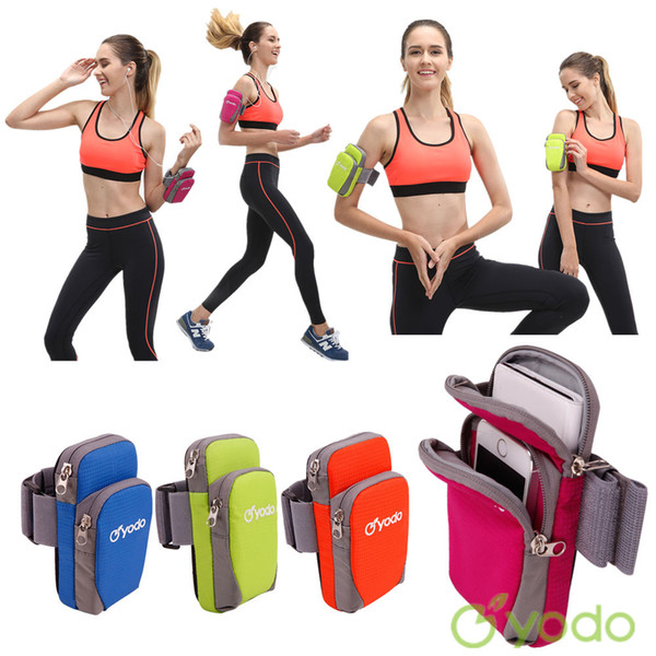 YODO Sports Running Jogging Gym Armband Arm Band Holder Bag For Mobile Phones 4 Colors Retail Sales