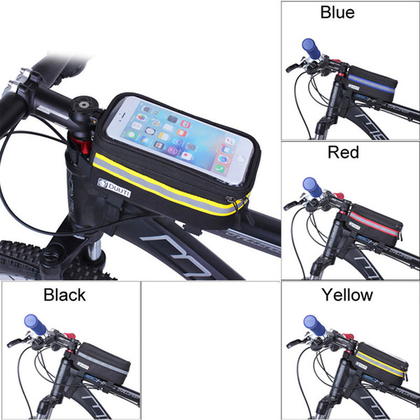 Bike Bag Phone Case Waterproof MTB Road Bicycle TPU Screen Reflective Riding Accessories Cycling Front Tube Pack 4 Colors