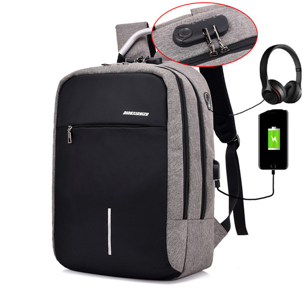 Man Anti Theft Backpack male Laptop Backpack USB Waterproof School bag Women Travel Backpack For Laptop Tigernu Mochila Escolar