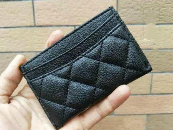 NEW 2019 classic C fashion mini wallet with stand famous logo black PU bag card package coin bag luxury VIP gift