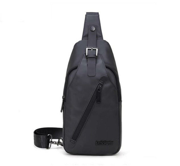 2019 fashion Black Chest Bag oxford Single Shoulder Bags waterproof bag External Charging Student Cross body Travel Bag