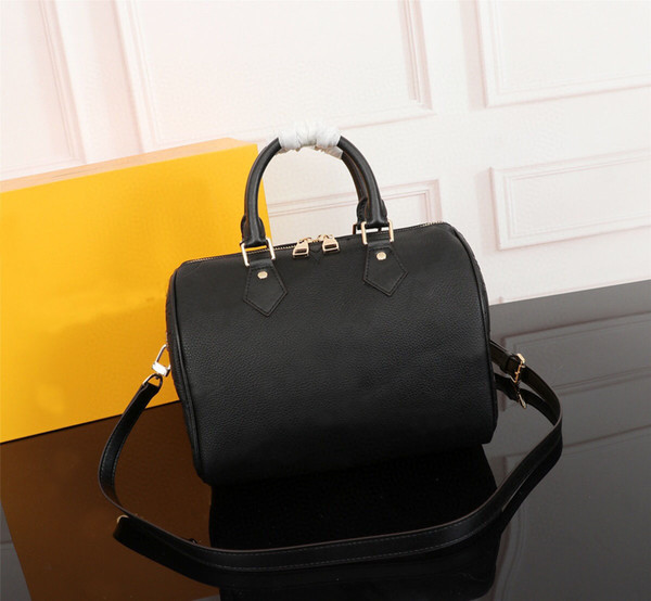 High quality Designer Luxury oxidize cowhide speedy 30cm Hot Sell Fashion bag women bag Shoulder Bags Lady Totes handbags bags