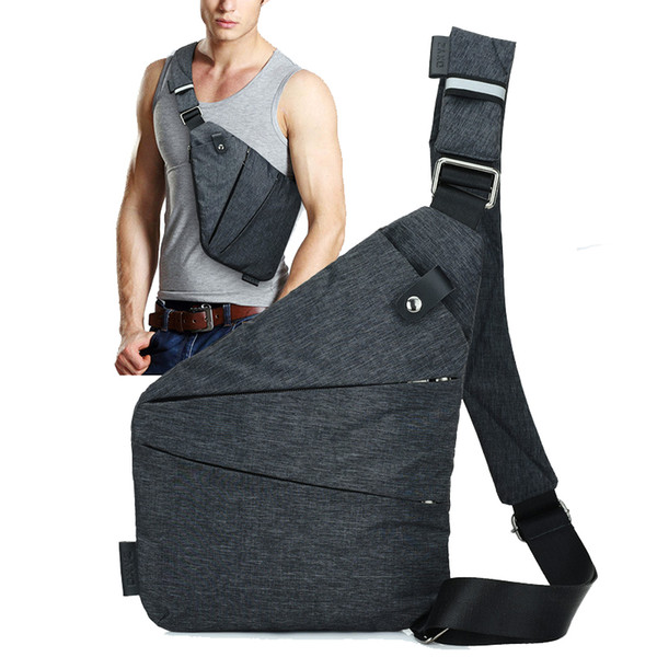 New Anti theft Canvas chest bag men Sport Single Man Shoulder travel Bags cross body pack Bag for man Black bolso hombre 2019