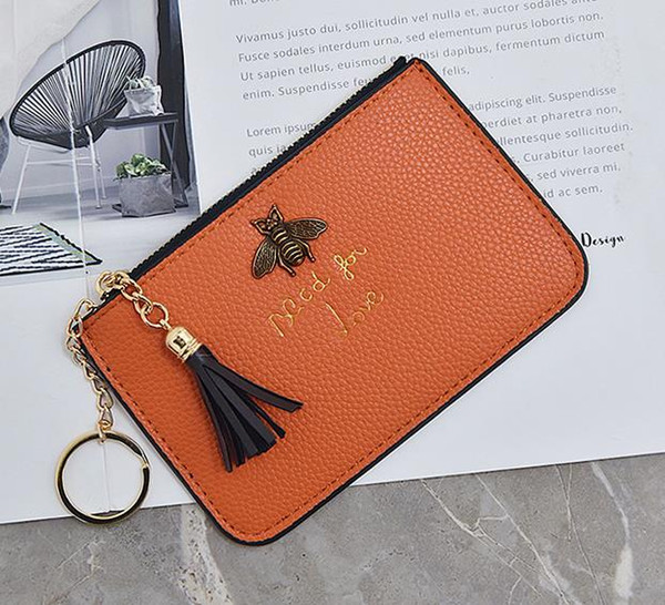 New high quality leather ladies wallet lambskin small leather bag ladies