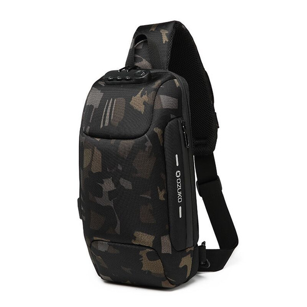New Arrival Chest Bag Usb Anti-theft Men's Chest bags Korean leisure men's shoulder bag waterproof Oxford cloth chest bag