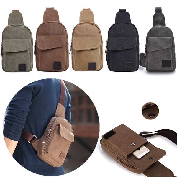 Men's Small Chest Sling Bag Travel Hiking Cross Body Messenger Shoulder Backpack