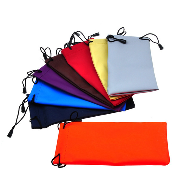 Fashion Waterproof Sunglasses Drawstring Bags Candy Color Eyeglasses Drawstring Bag Soft Glasses Case Holder Eyewear Accessories TTA632-14