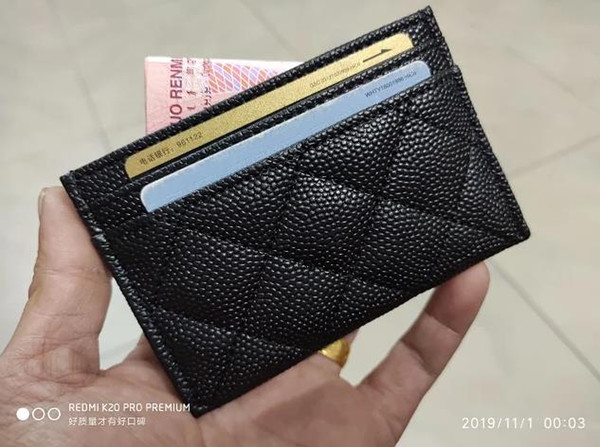 Men Business ID Credit Card Holder Cards Pack Cash Designs Genuine Leather Bank Card Case Thin Mini Card Wallet women Coin Pocke hand purse