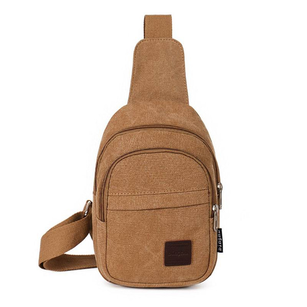 Men Women Casual Vintage Canvas Chest Male Bag Sling Pack Unbalanced crossbody bag Couples Single shoulder messenger bag