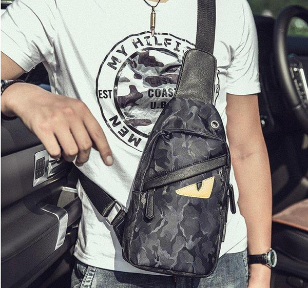 2019 luxury famous mens USB charging designer Handbags monster backpacks handbag Sac à main camouflage chest pack bags purses crossbody