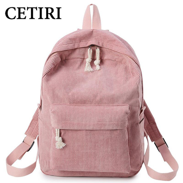 School Backpack Bags For Teenage Girls Backpack Women Bagpack Female Bolsa Escolar Kawaii Corduroy bag