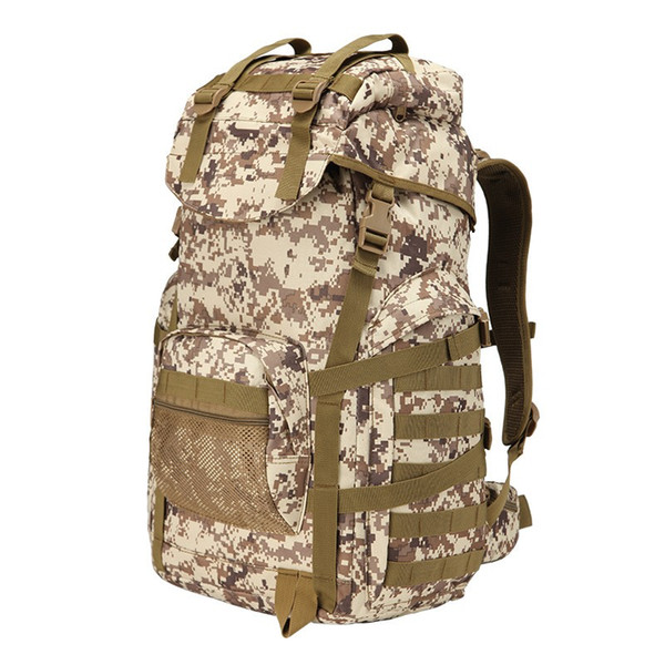 Outdoor Waterproof Hiking Military Camouflage Tactical Trekking Backpack Camping Bag