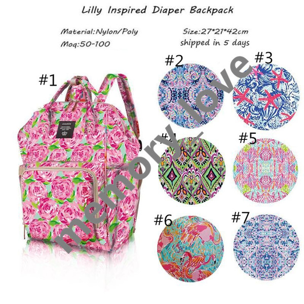 Lilly Diaper Bags mammy Spired Backpack Day packs for mama baby 2018 new hot arrivial bags