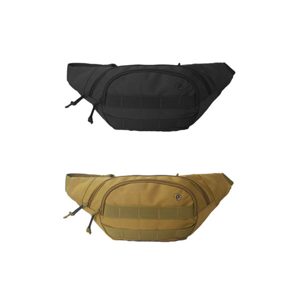 Waterproof waist pack 900D nylon durable hiking military sports waist bag phone gadgets storage bum pack black khaki