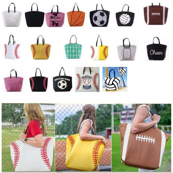 Fashion printed canvas sports bag Baseball handbag Football Tote Bag Canvas Basketball Tote Bag T9D002