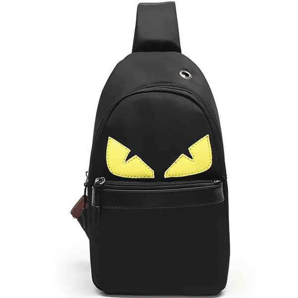 Devil day pack Monster eye chest bag Waterproof polyester fashion sling pouch Leisure bosom case Sport backpack Outdoor daypack