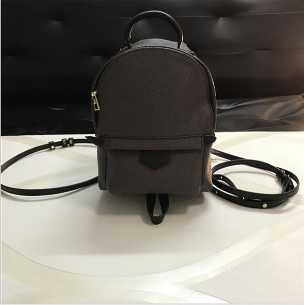 Free Shipping! Fashion Palm Springs Backpack Mini Genuine Leather Children Backpack Women Printing Leather 41562 Cycling Bags Day Packs