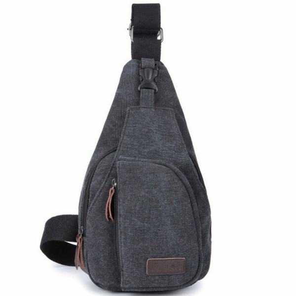 Single Shoulder Bag Unbalanced Chest Haversack Mobile Phone Pouch Small Stuff Cross Body Men Canvas Bag Casual Outdoor Travel Sling Pack