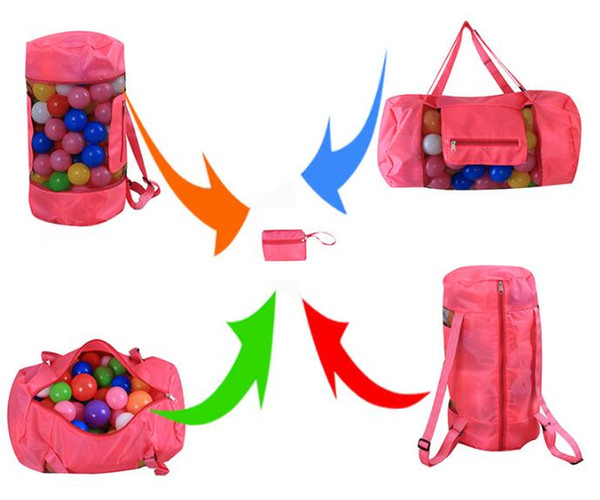 2018 Kids Mesh beach bag shell bag Pouch Tote portable Folding Toys Storage Bags toys kids sandboxes Backpack D24*H48cm FFA188 with free dhl