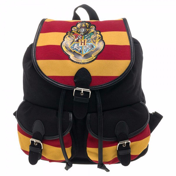 New Harry Potter Backpack Bag Hogwarts Knapsack Backpack 12 x 16in Backpack Notebook Striped Canvas Bag