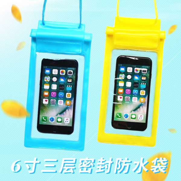 Mobile Phone Waterproof Bag Songkran Outdoor Water Velcro Three-layer Sealed Waterproof Case