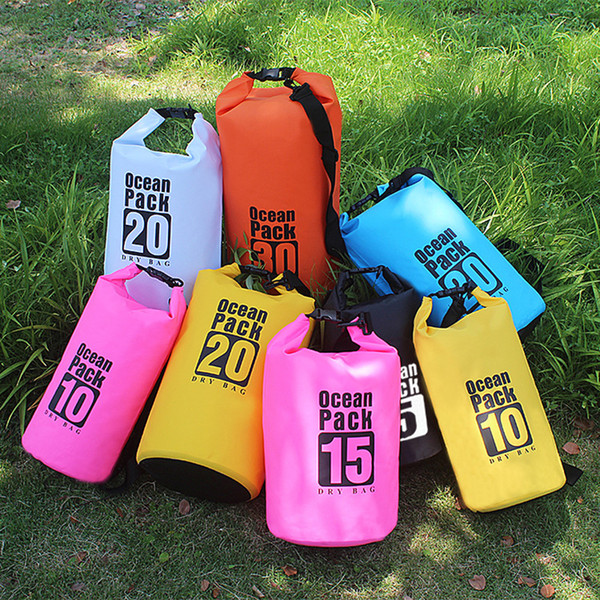 8 colors outdoor waterproof bag swimming bag mountaineering cycling fishing wade bucket bag