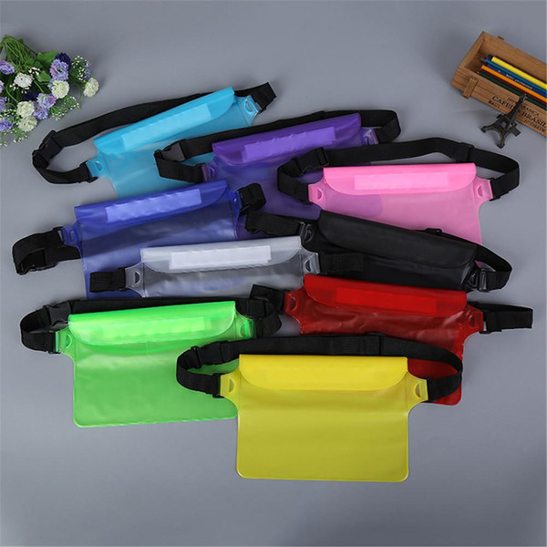 0.2L Waterproof Swimming Diving Drift Waist Bag Pack 3-layers Sealed Waterproof Touch Screen Bag Pouch 22*15cm 7 Colors