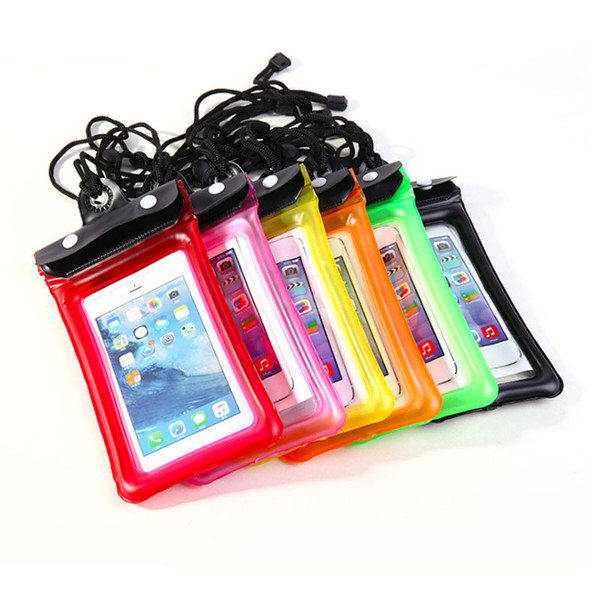 Inflated floating universal phone dry bag water sports 30M underwater waterproof mobile pouch clear case pack