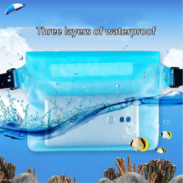 Mounchain Outdoor Water Sports Fanny Pack for Swimming Diving 3-layer Sealed Waterproof Touch Screen Bag