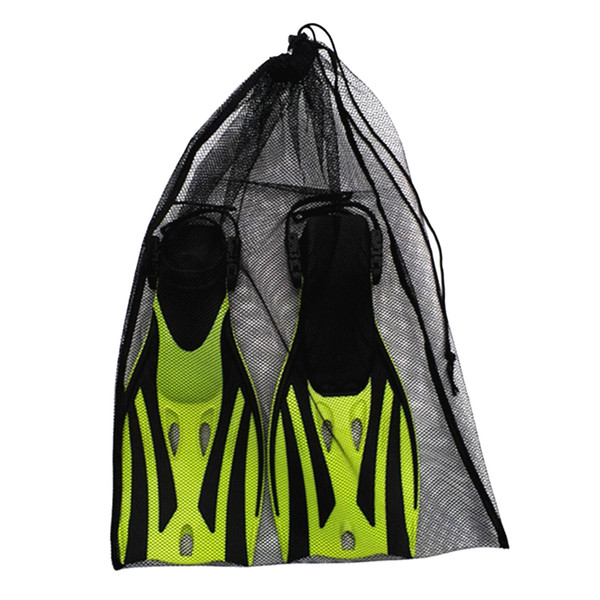 2 Pieces Heavy Duty Carrying Mesh Drawstring Gear Bag For Snorkeling Fins Flippers Sport Diving Bags