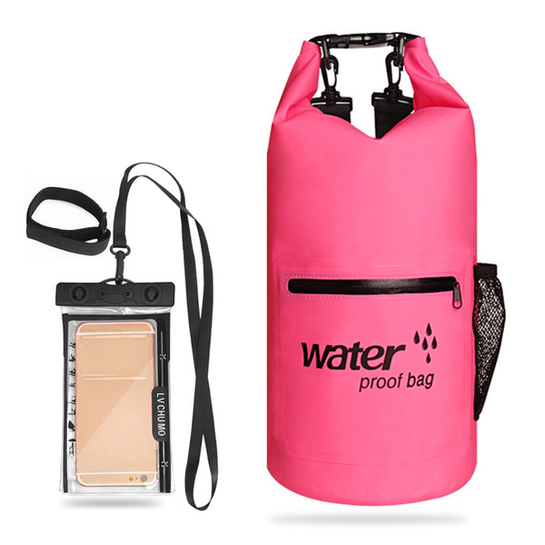 10L / 20L Outdoor Waterproof Dry Bag Roll-top Sack Waterproof Floating Bag with Phone Case