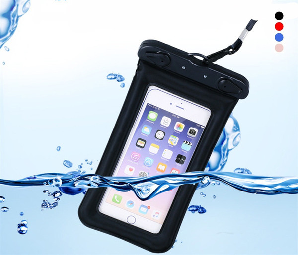 New Buoyant Air Bag Waterproof Phone Case For iPhone7 6s Samsung Huawei Coque Pouch Waterproof Bag Case Swim Waterproof Airbag Case