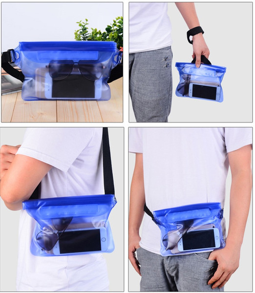 Top Waterproof Sports Bag Waist Bag Swimming Drifting Diving Waist Fanny Pack Pouch Underwater Dry Shoulder Backpack Phone Pocket