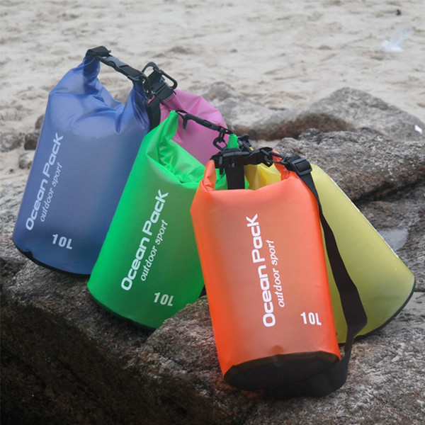 Outdoor Waterproof Dry Storage packs Beach bags for men and women 10L sports Waterproof bags for surfing Drift