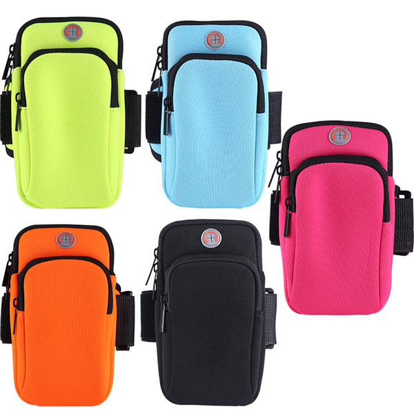 Outdoor men and women running fitness equipment mobile phone arm bag