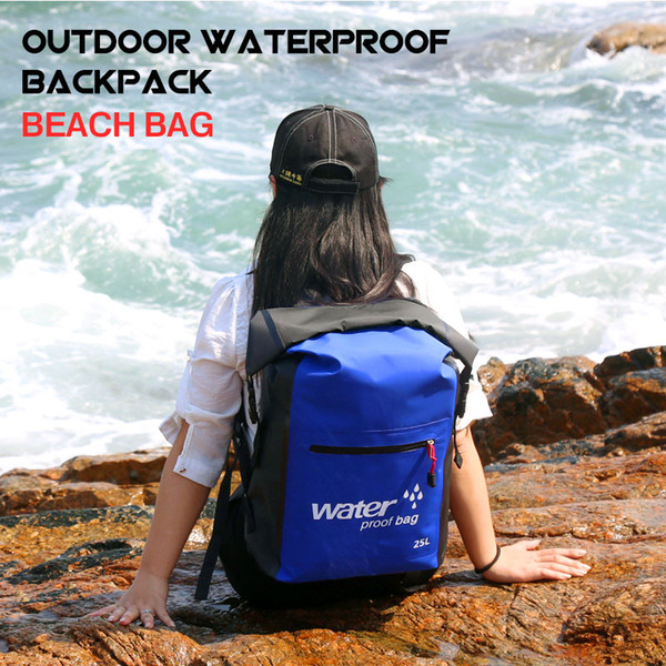 25L Large Capacity Outdoor Snorkeling Bag High Waterproof Backpack Beach Bag Bucket Snorkeling Drifting Swimming Camping Outdoor