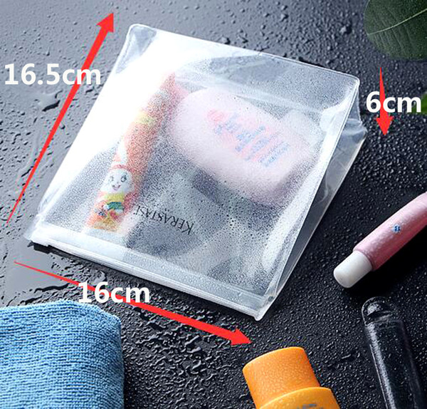 20 pcs Silicone Washing Cosmetic Bag Transparent Waterproof Seal Bag Travel Passport Document Bag